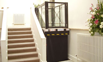 Powder coated wheelchair access lift